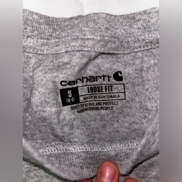 WOMEN'S CARHARTT LOOSE FIT HEAVYWEIGHT LONG-SLEEVE LOGO SLEEVE GRAPHIC T-SHIRT - Picture 2 of 3